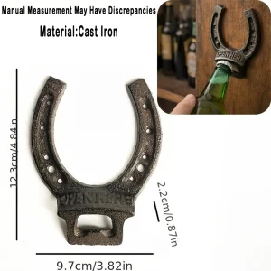 High Quality Cast Iron Wall Mounted Bottle Opener for Kitchen Bar Man Cave Decor