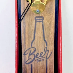 12” Wall Mount Classic Bottle Opener With Bottle Cap Catcher NEW In Box