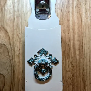 Pretty Wall-Mounted Bottle Opener with Cap Catcher
