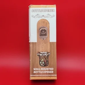 Beer Bottle Opener Wall Mounted with Cap Catcher NEW Man Cave Box Damage
